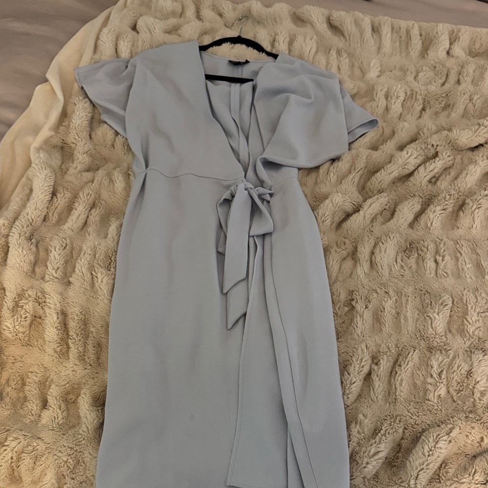 Topshop Light Blue Midi Dress